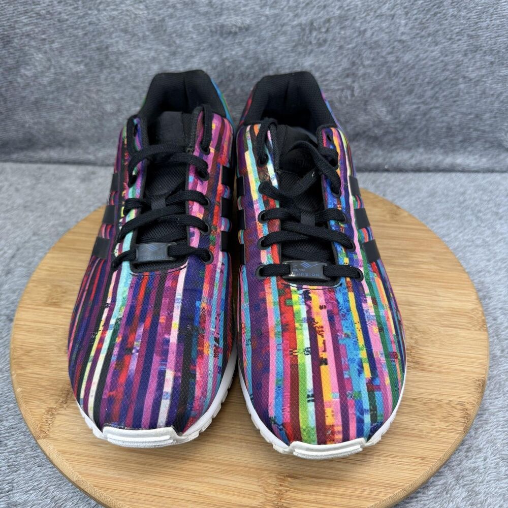 Adidas ZX Flux Shoes Mens Size 11 Multicolor Striped Running Sneakers S76504 - Picture 3 of 11